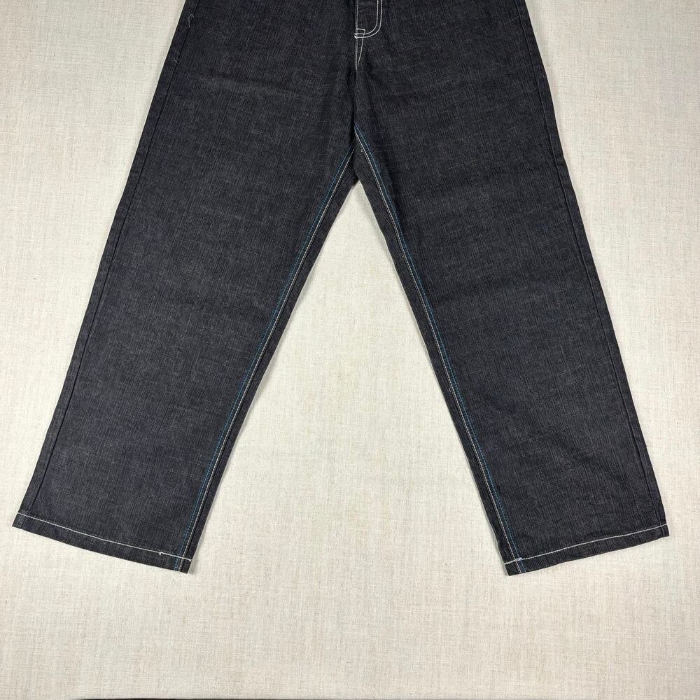 Southpole Y2K Baggy Skater Map Embroidered Sz 32 Denim Jeans - Picture 8 of 14